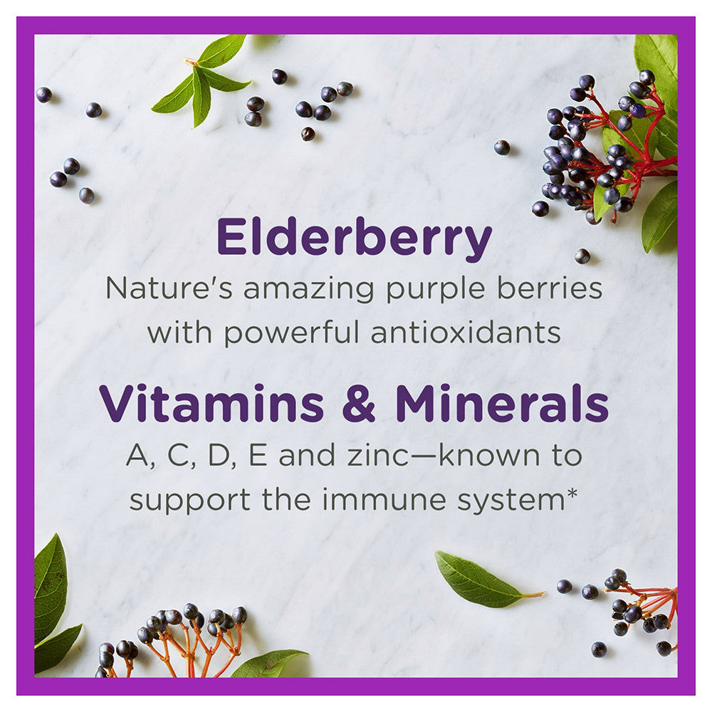 Zarbees Childrens Daily Immune Support with Real Elderberry Gummies, Natural Berry Flavor, 21 Ea