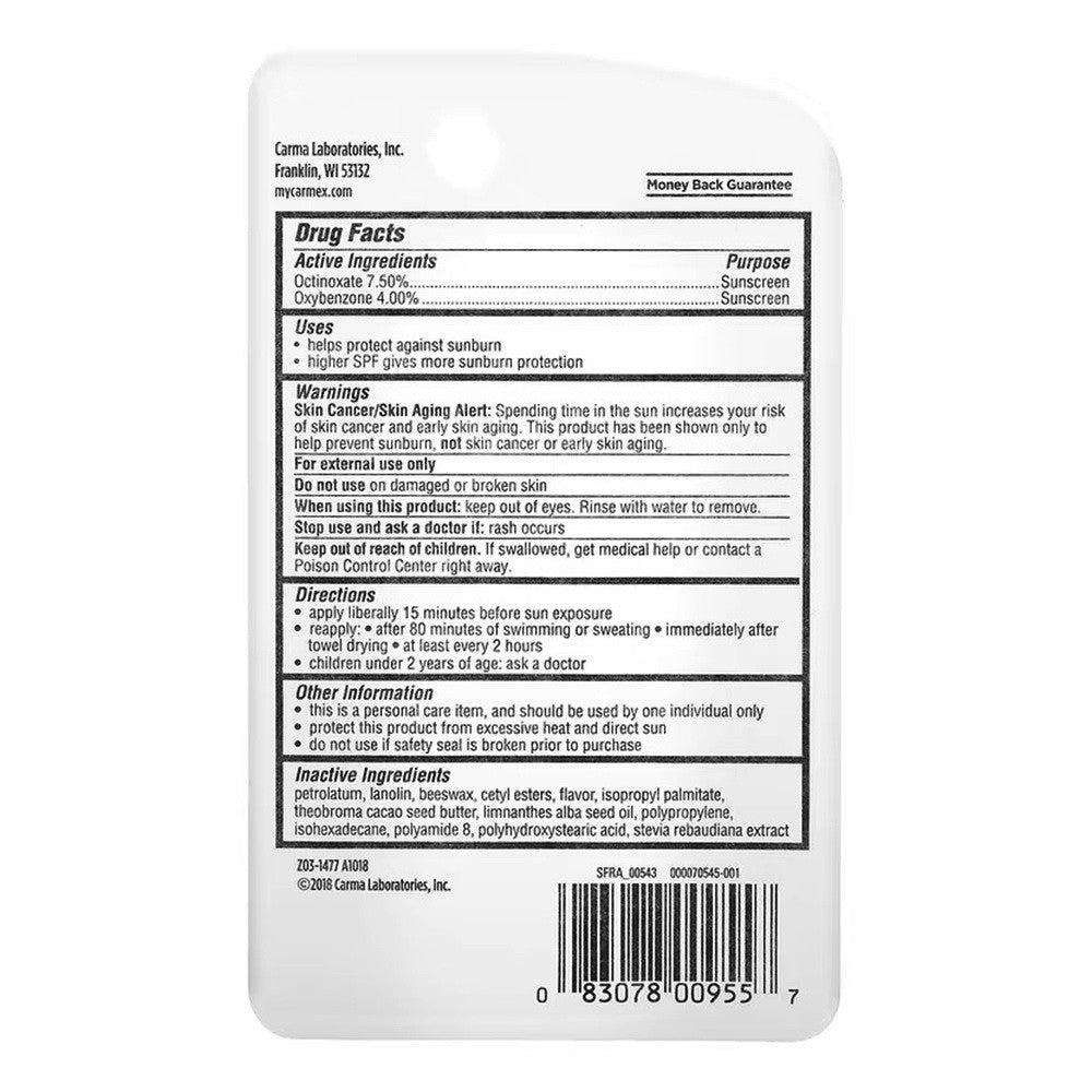 Carmex Daily Care Moisturizing SPF 15 Lip Balm, Fresh Cherry, 0.35 Oz