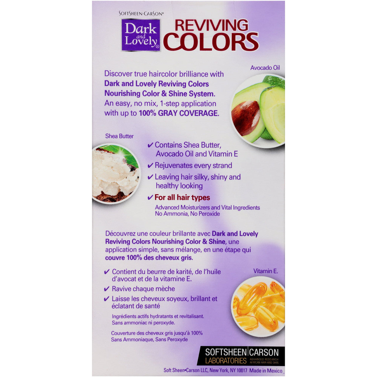 Dark And Lovely Relax And Color Same Day 392 Haircolor, Ebone Brown, 1 Kit