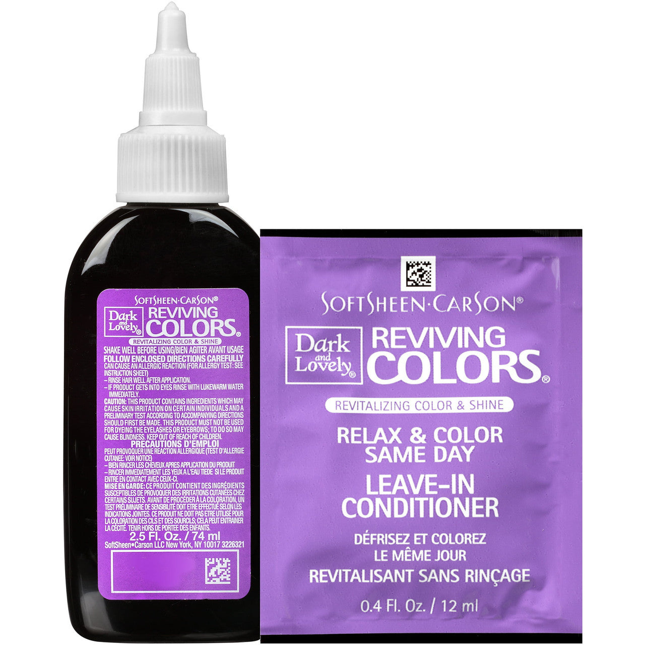 Dark And Lovely Relax And Color Same Day 392 Haircolor, Ebone Brown, 1 Kit