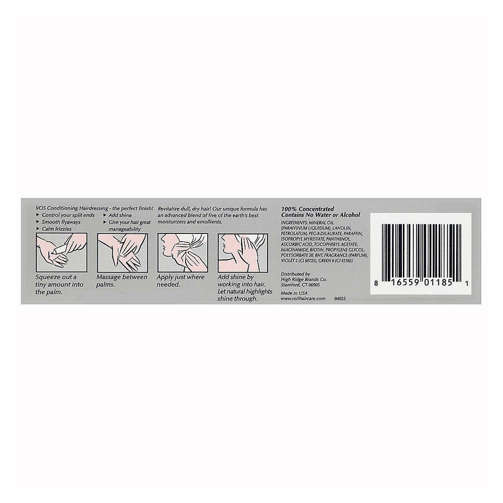 Alberto Vo5 Conditioner Hairdressing Gray/White/Silver Blonde, 1.5 Oz