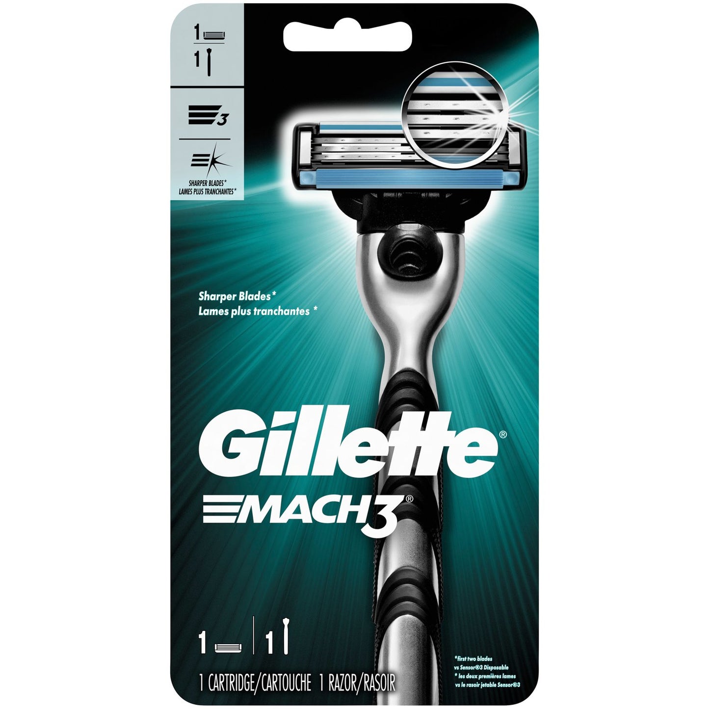 Gillette Mach3 HD Mens Razor With One Cartridge For Closer Shave, 1 Ea