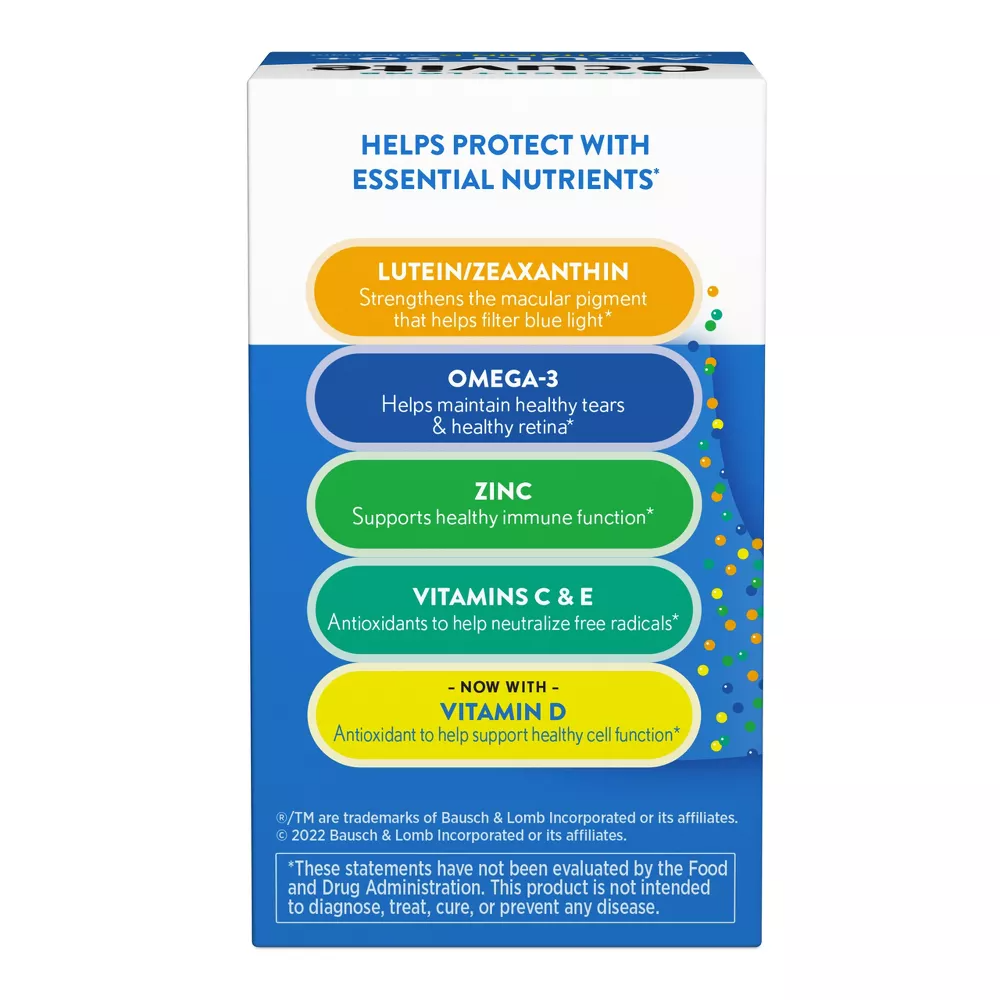 Ocuvite Adult 50 Plus Eye Vitamin/Mineral Supplement Softgels, 90 Ea