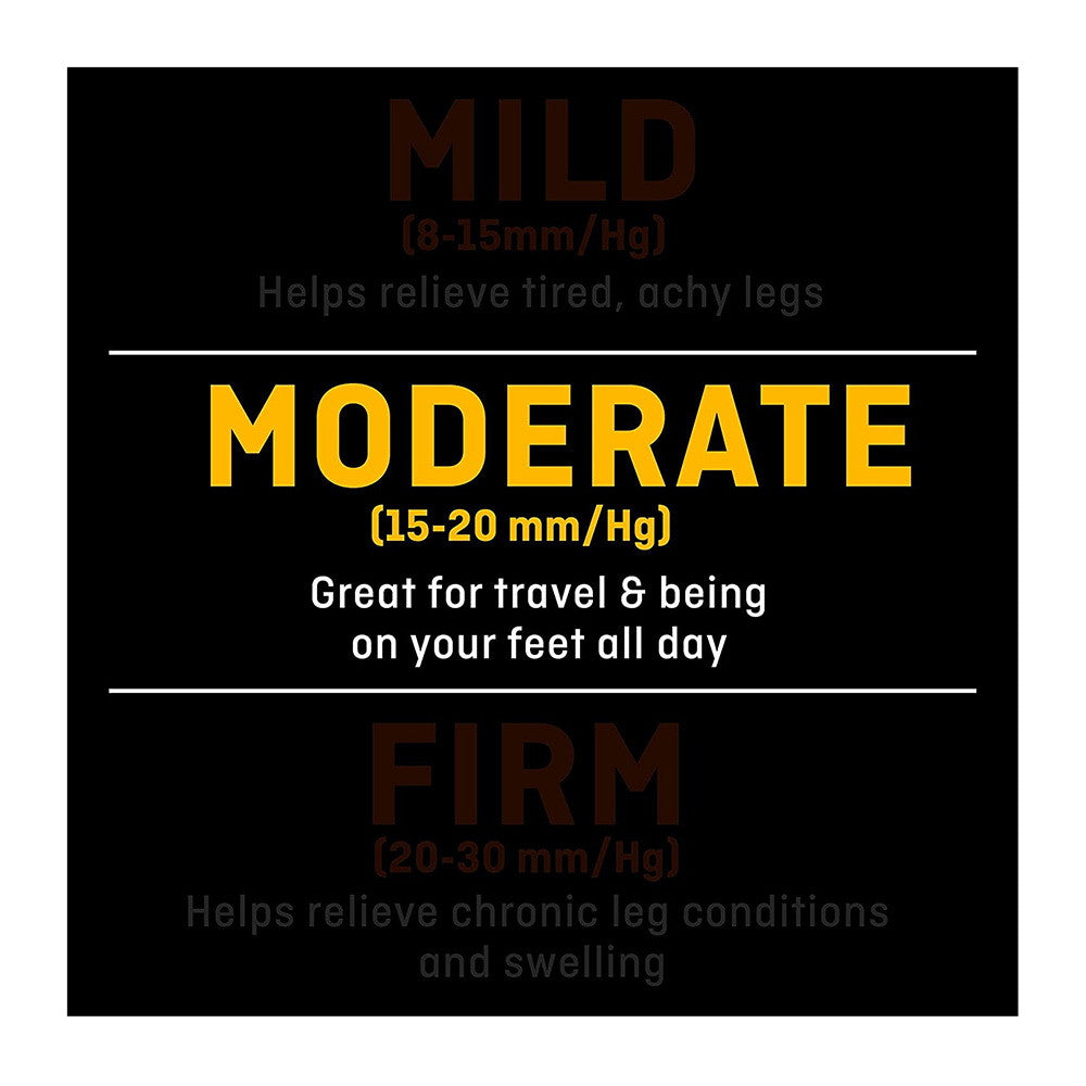 Futuro Revitalizing Mens Dress Socks, Black Medium, Moderate (15-20 Mmhg), 1 Pr