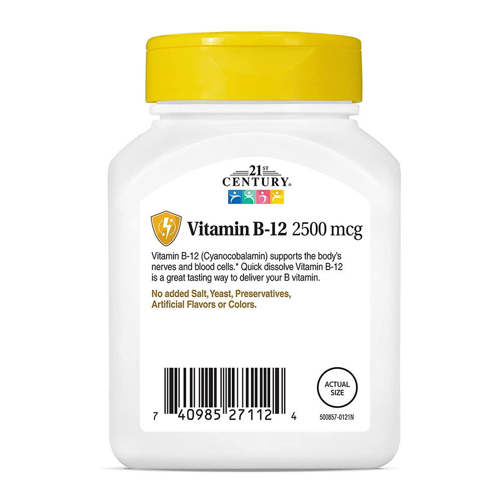 21St Century B-12 2500 Mcg Sublingual Tablets - 110 Ea