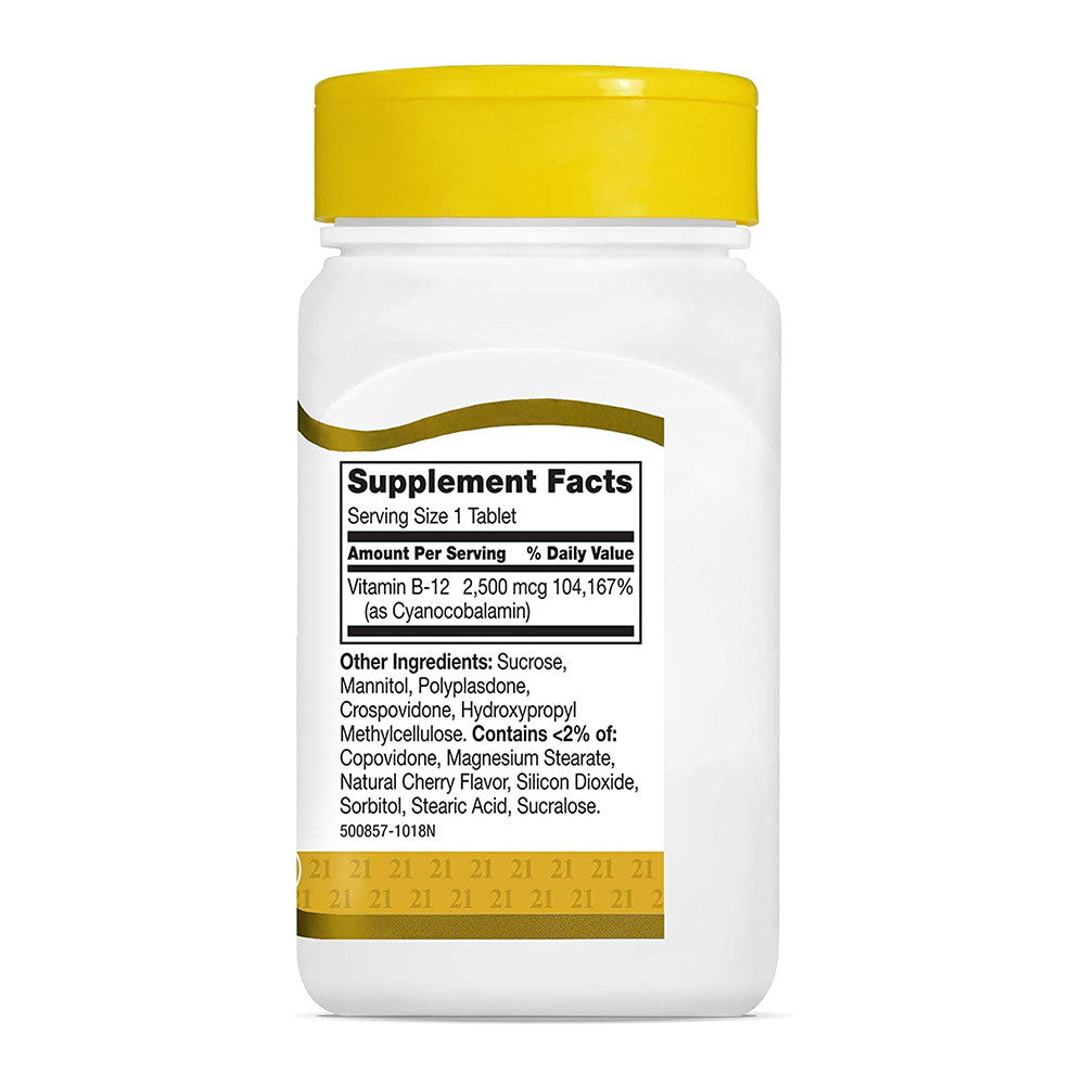 21St Century B-12 2500 Mcg Sublingual Tablets - 110 Ea