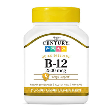 21St Century B-12 2500 Mcg Sublingual Tablets - 110 Ea