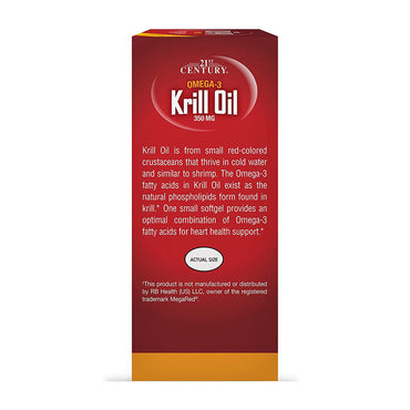 21St Century Krill Oil 300Mg Omega-3 Softgels, 60 Ea