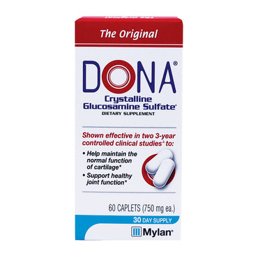 Dona Crystalline Glucosamine Sulfate Caplets, 60 Ea