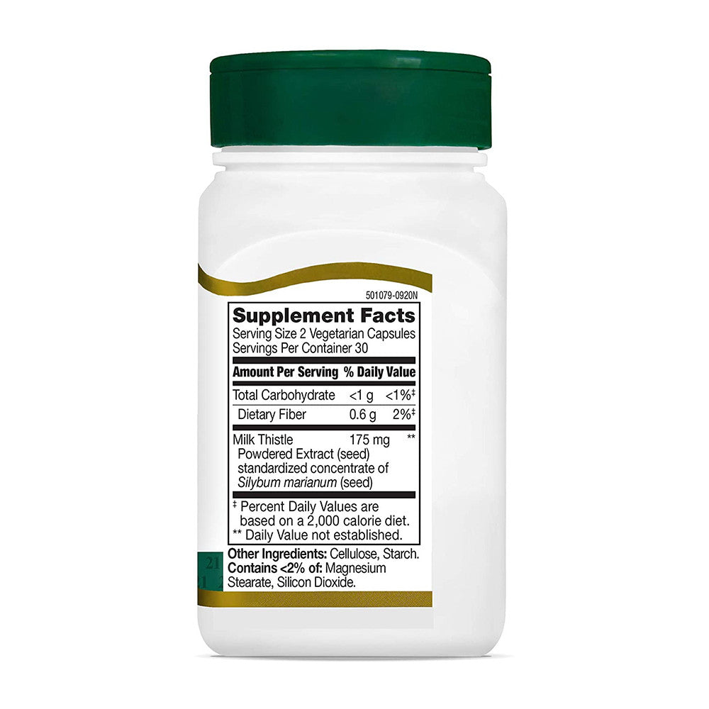 21St Century Milk Thistles Extract Vegetarian Capsules - 60 Ea