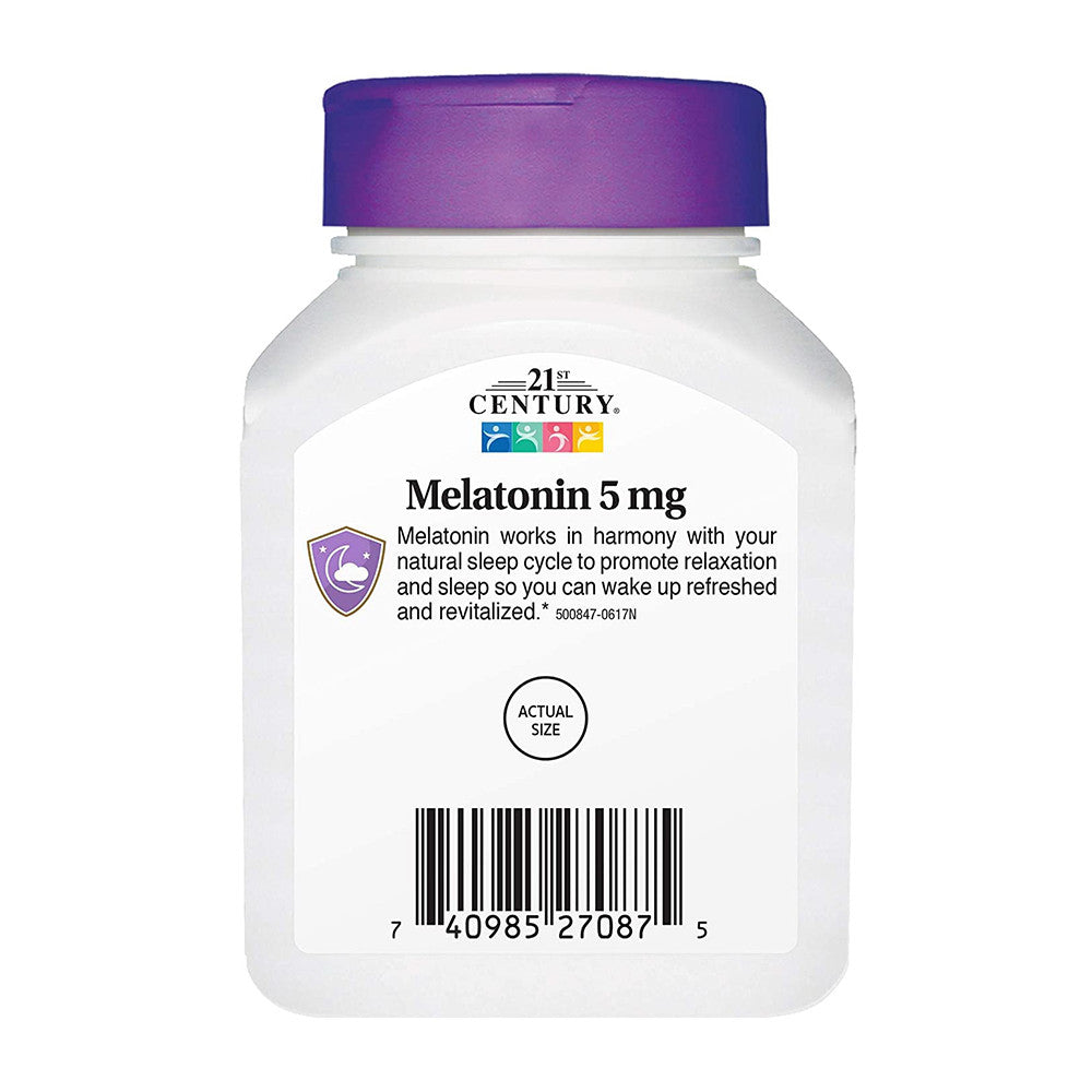 21St Century Melatonin 5Mg Maximum Strength Tablets - 120 Ea