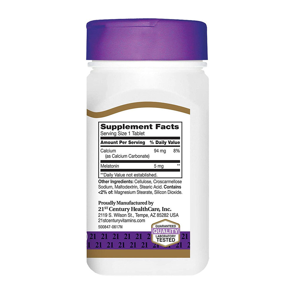 21St Century Melatonin 5Mg Maximum Strength Tablets - 120 Ea