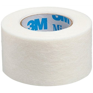 3M Micropore Paper, Hypoallergenic Surgical Tape White, 1 Inch X 10 Yards - 12 Pieces