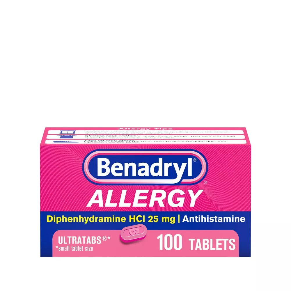 Benadryl Allergy Relief Ultratabs, 100 Ea