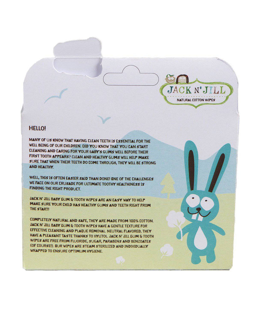 Jack n Jill Natural Baby Gum and Tooth Wipes, Individually Wrapped Wipes, 25 Ea