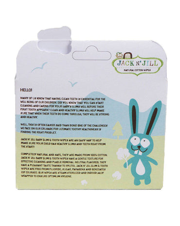 Jack n Jill Natural Baby Gum and Tooth Wipes, Individually Wrapped Wipes, 25 Ea