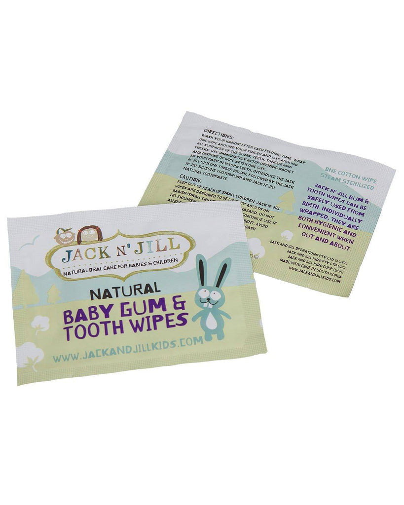 Jack n Jill Natural Baby Gum and Tooth Wipes, Individually Wrapped Wipes, 25 Ea