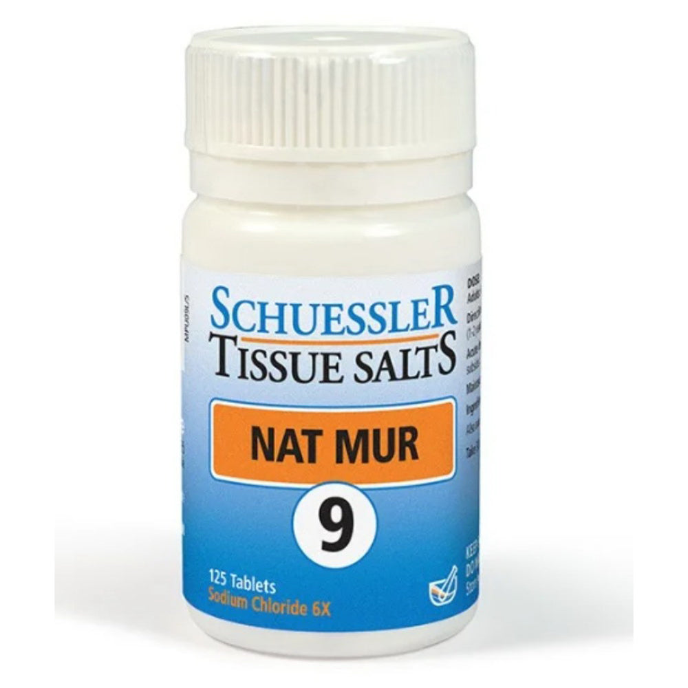Schuessler Tissue Salts Nat Mur 6X Tablets for Fluid Balance and Mucous Support 125Ea