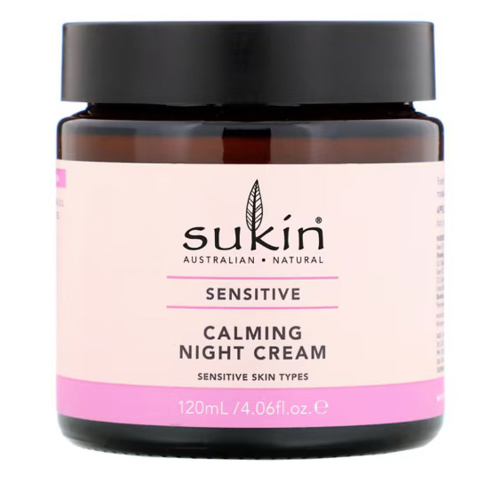 Sukin Sensitive Calming Night Cream for Soothing and Hydrating Skin 4.06Oz (120ml)
