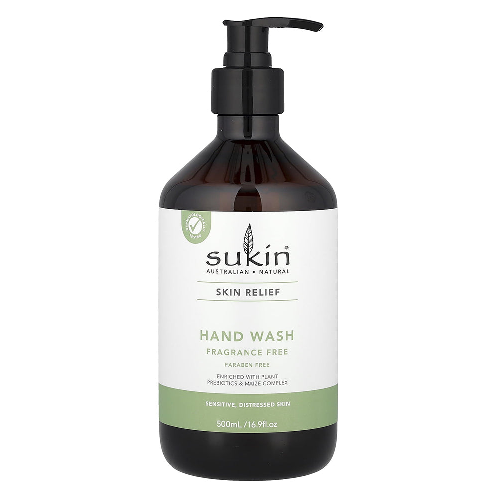 Sukin Skin Relief Hand Wash Fragrance Free 16.9Oz (500ml)