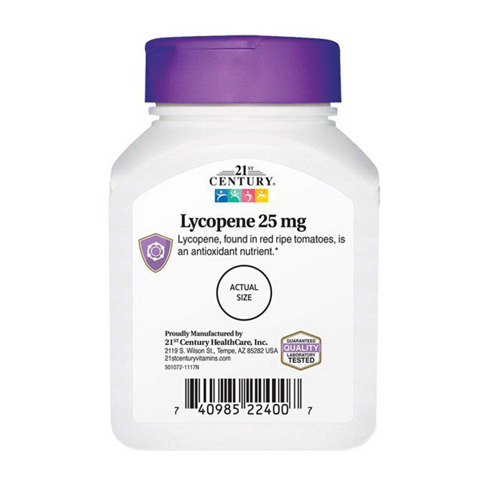 21St Century Lycopene 25Mg Maximum Strength Tablets - 60 Ea