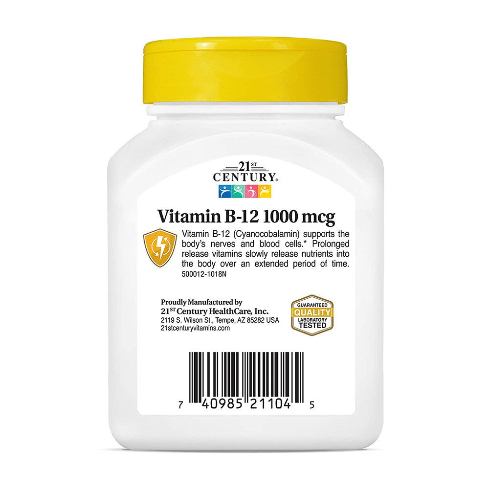 21St Century B-12 1000 Mcg Prolonged Release Tablets - 110 Ea