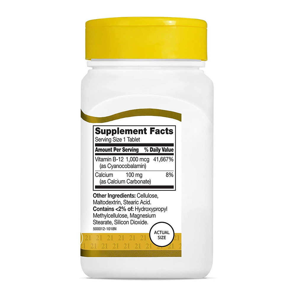 21St Century B-12 1000 Mcg Prolonged Release Tablets - 110 Ea