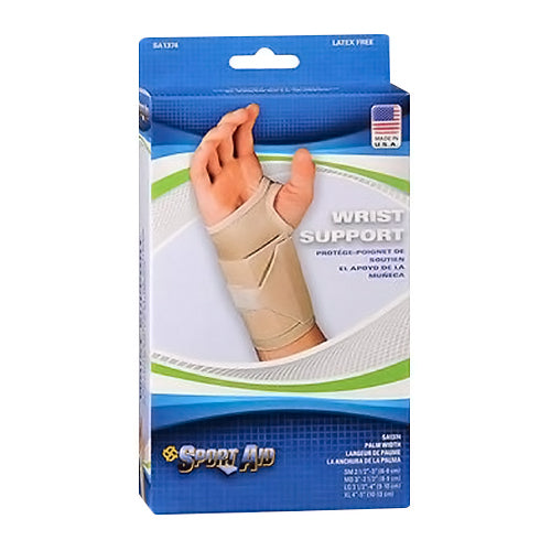 Sportaid Wrist Support Latex Free, Beige, Left, Medium, 1 Ea
