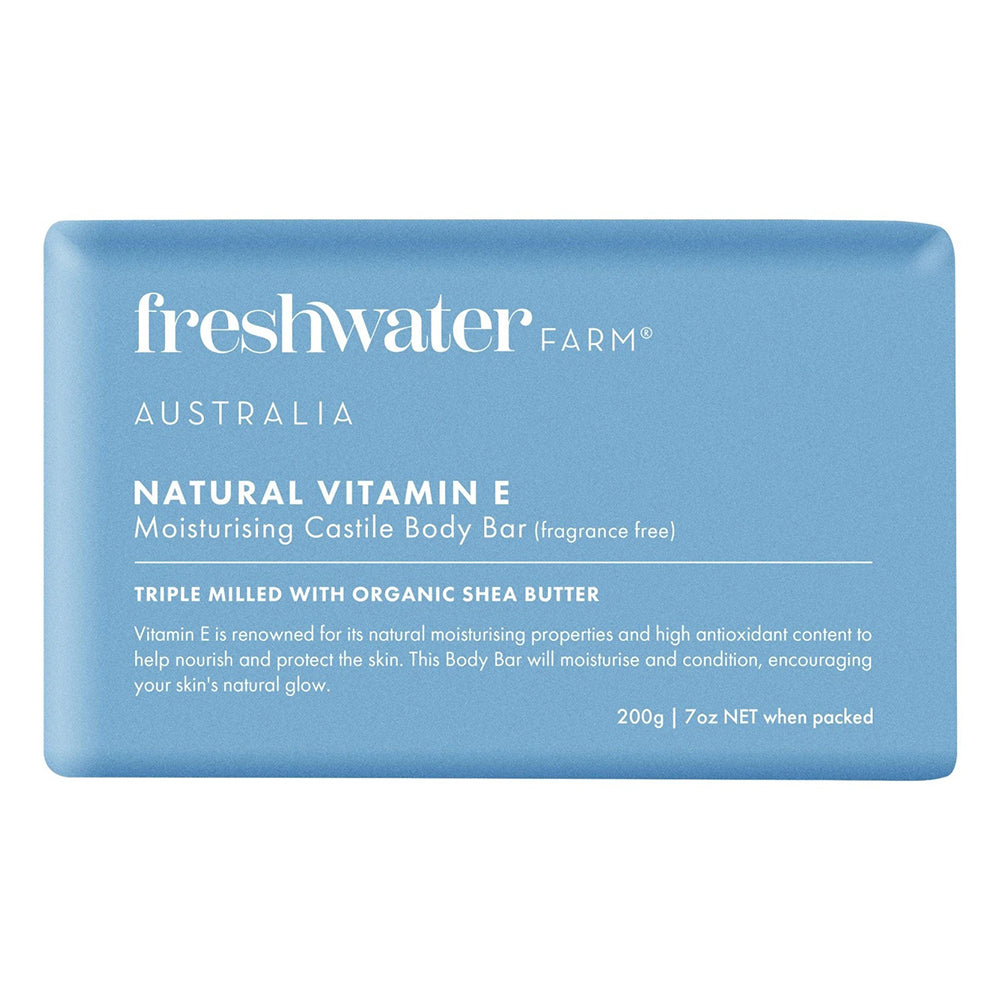 Freshwater Farm Natural Vitamin E Triple Milled with Organic Shea Butter 7Oz (200g)