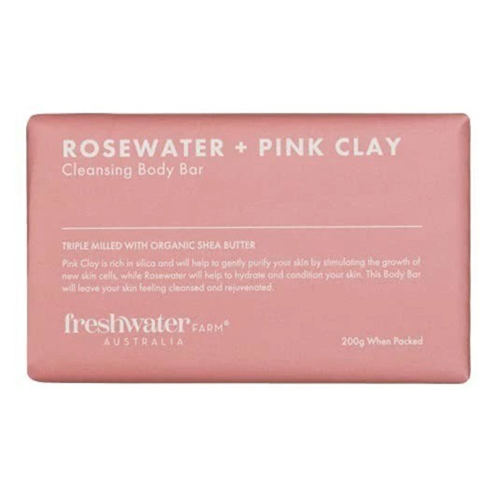 Freshwater Farm Castile Body Bar Rosewater and Clay 7Oz (200g)