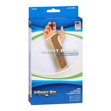 Sport Aid Wrist Brace Palm Stay Beige, Left Large, 1 Ea