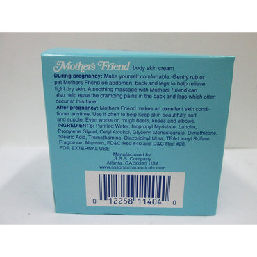 Mothers Friend Body Skin Cream, 4 Oz