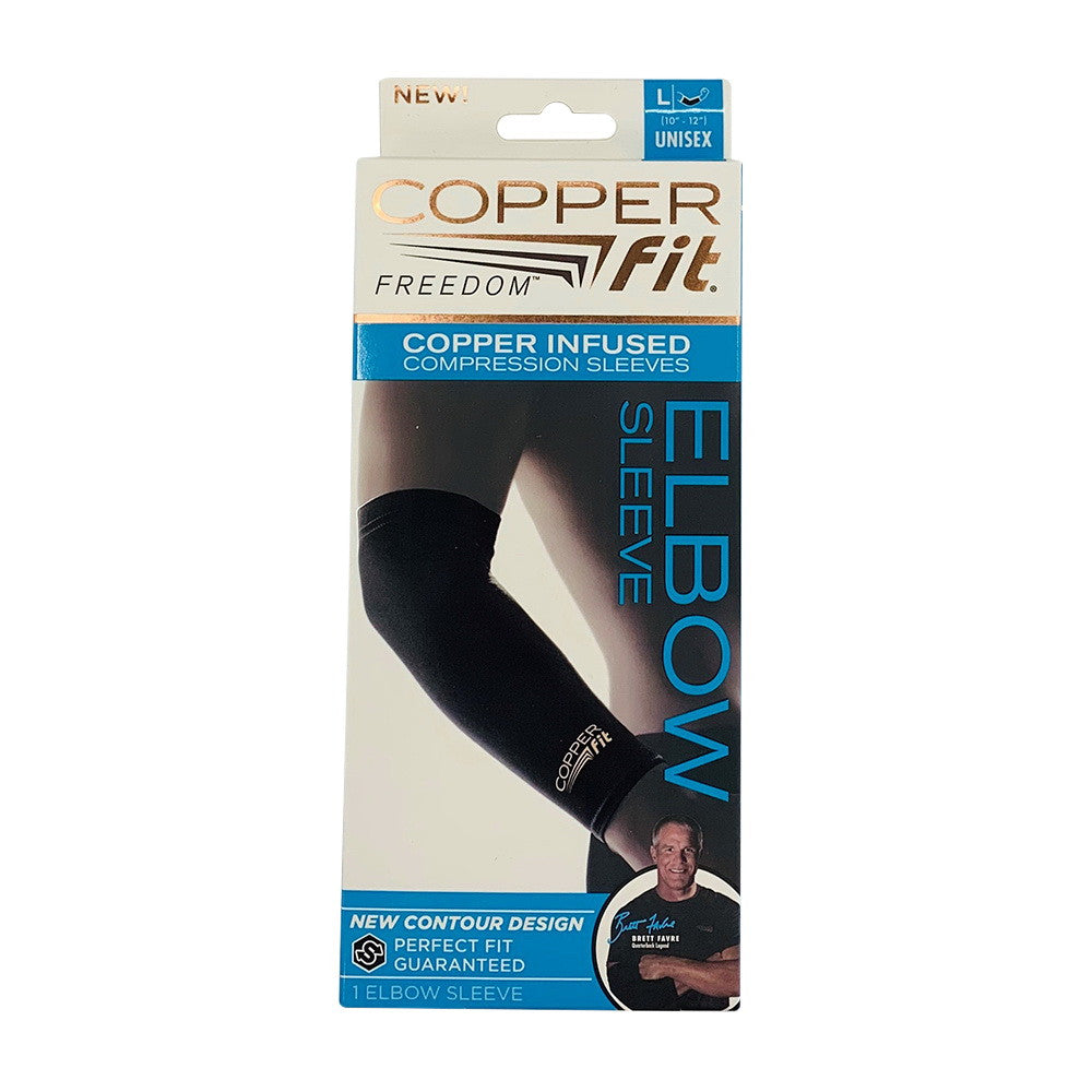 Copper Fit Freedom Copper Infused Elbow Compression Sleeve, Large, 1 Ea