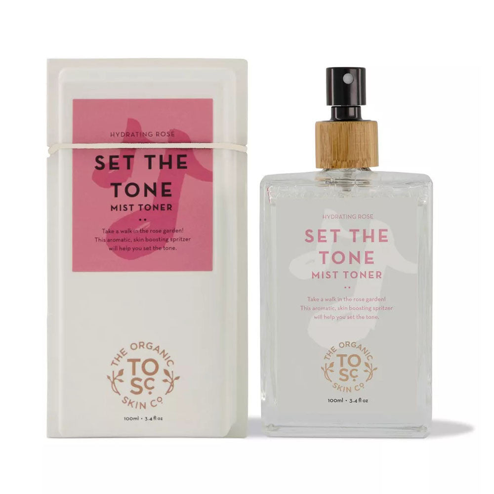 The Organic Skin Co Set The Tone Mist Toner, Hydrating Rose, 3.4 Oz