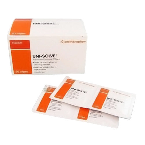 Uni-Solve Adhesive Remover Wipes By Smith And Nephew, Model No : 402300 - 50 Ea