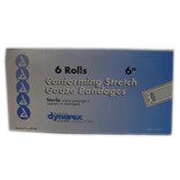 Dynarex Conform Stretch Gauze Bandages Sterile 6 in x 4.1 yds for Wound Care 6Ea