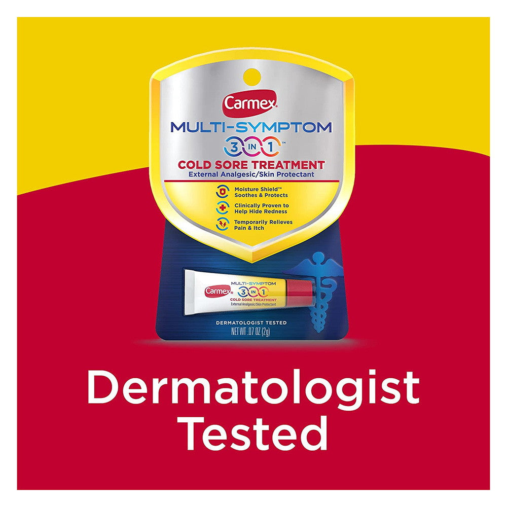 Carmex Multi-symptons 3 In 1 Cold Sore Treatment, 0.07 Oz