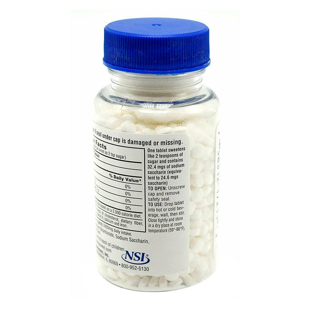 Necta Sweet Saccharin Sugar Substitute Tablets, 0.5 Grains, 1000 Ea