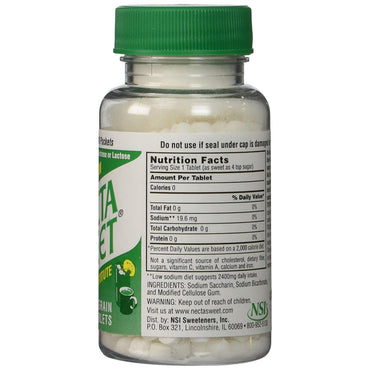 Necta Sweet Saccharin Sugar Substitute 1.0 Grain Tablets, 500 Ea
