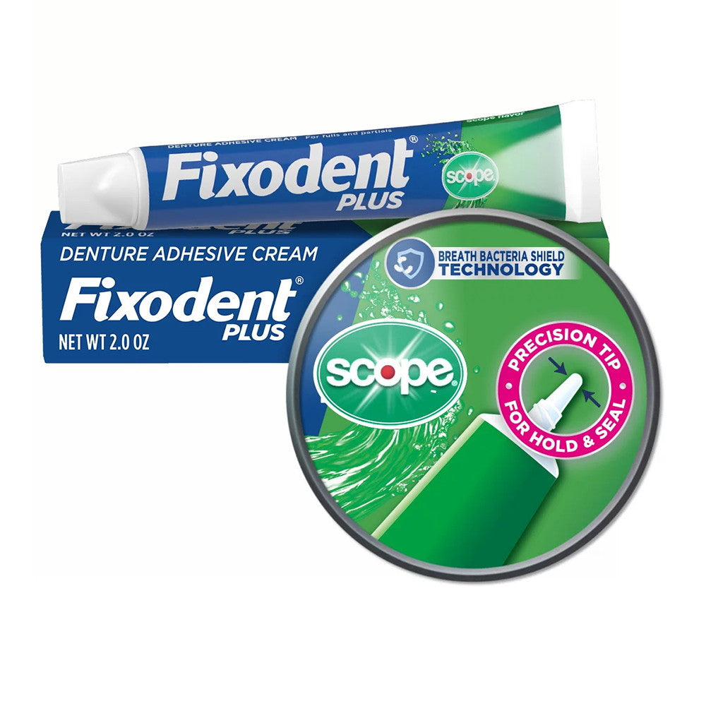 Fixodent Plus Scope Precision Hold and Seal Adhesive Cream, 2 Oz