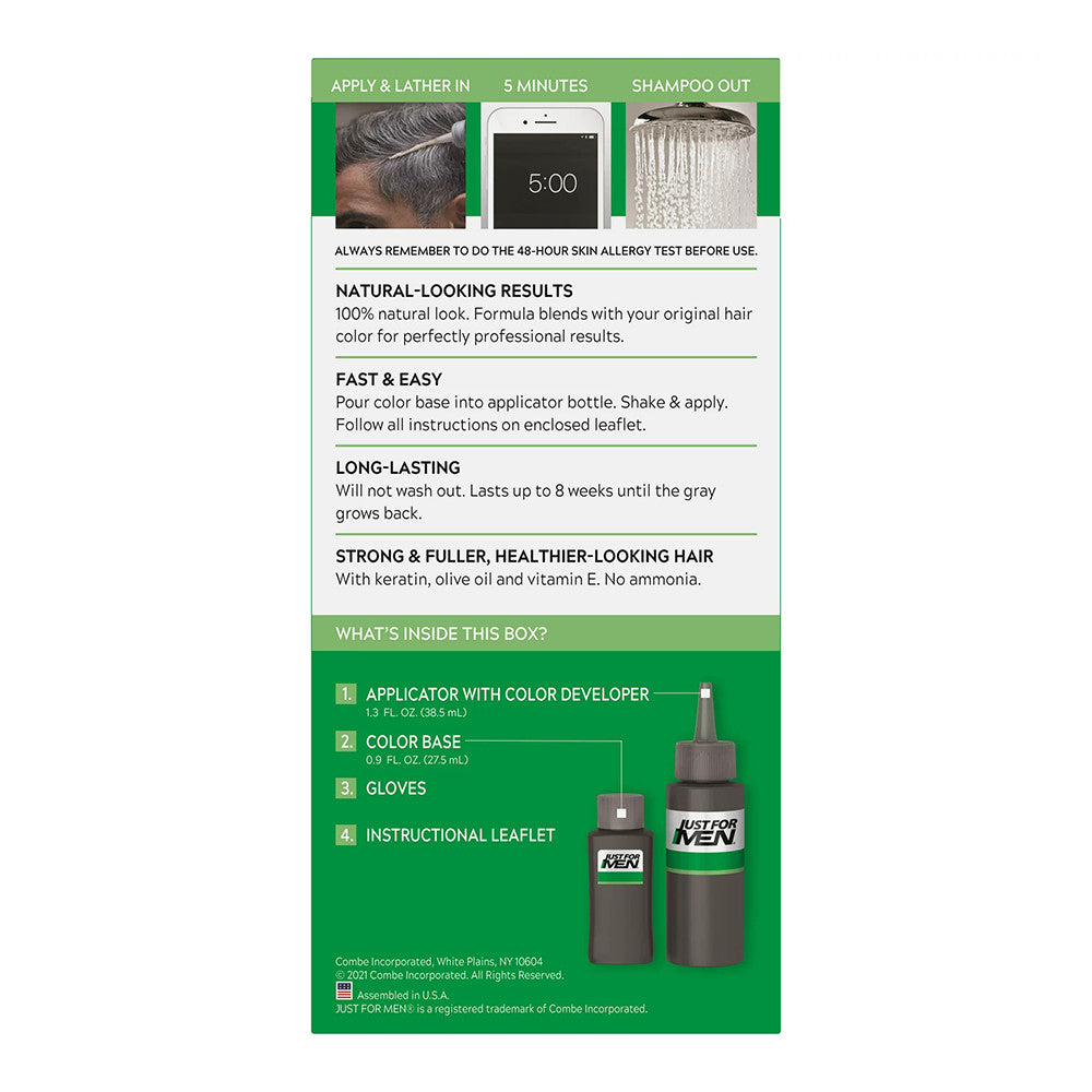 Just For Men Shampoo-In Hair Color, Medium-Dark Brown - Kit