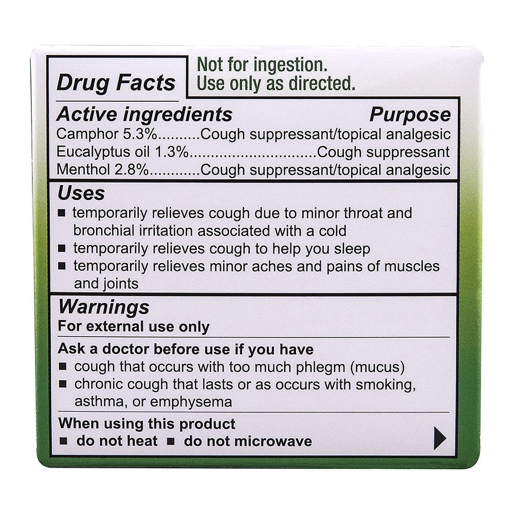 Mentholatum Nighttime Vaporizing Rub Max Strength Cough Relief, 1.76 Oz