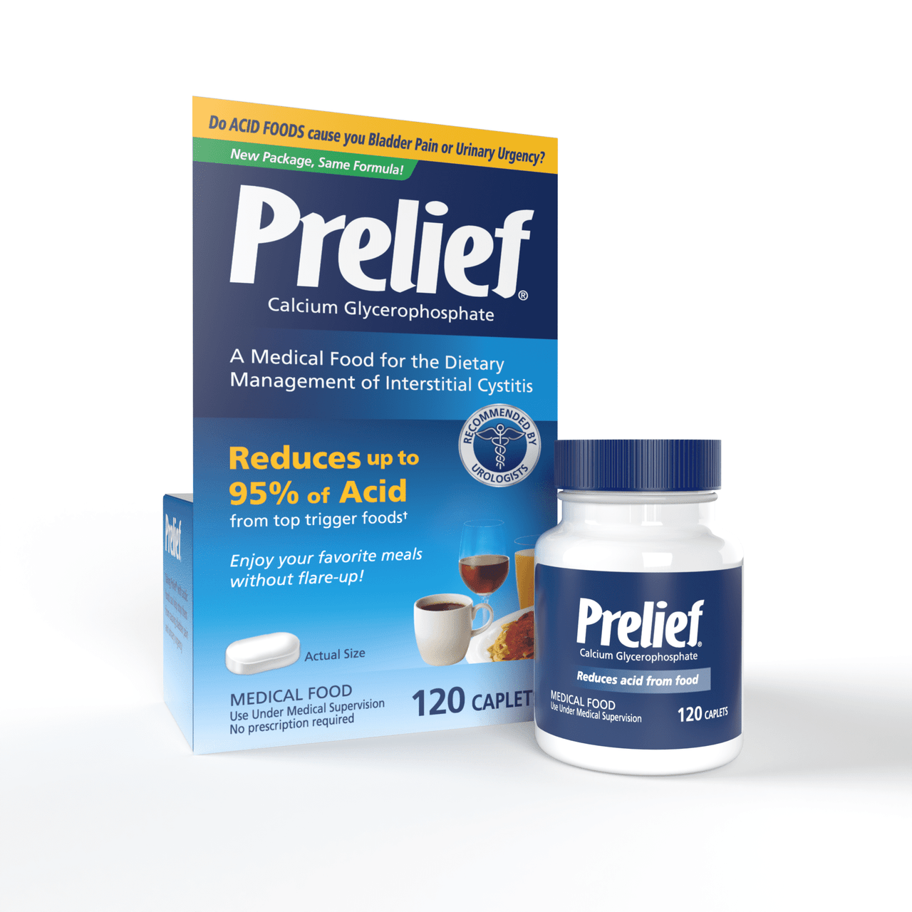 Prelief Acid Reducer Caplets, For Bladder Discomfort, 120 Ea