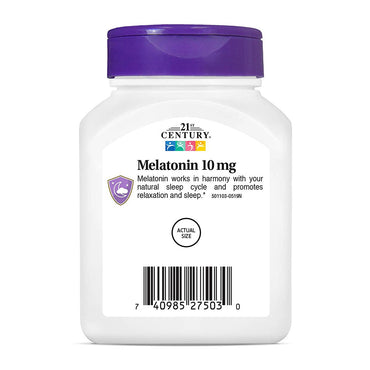 21st Century Melatonin Quick Dissolve 10 mg Tablets, Cherry, 120 Ea