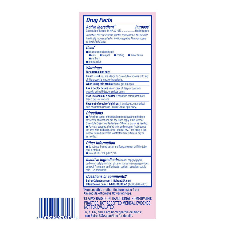 Boiron Calendula First Aid Cream, Homeopathic Medicine - 2.5 Oz