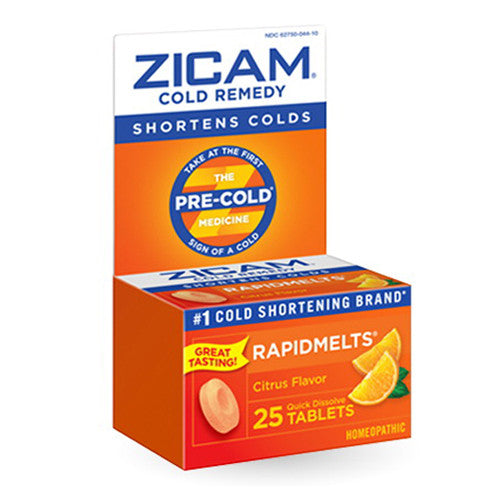 Zicam Cold Remedy Tablets Rapidmelts With Vitamin C, Citrus - 25 Ea
