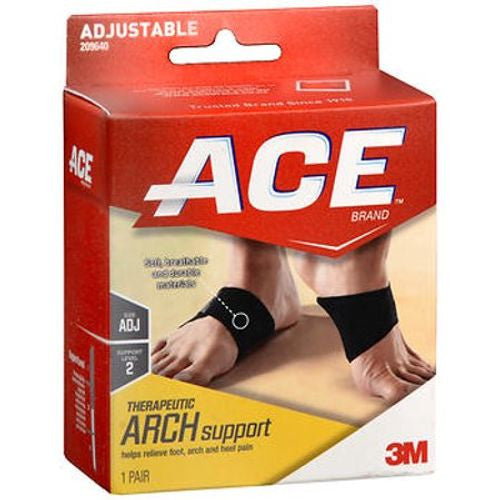 Ace Therapeutic Arch Support Moderate Black, 1 Pair