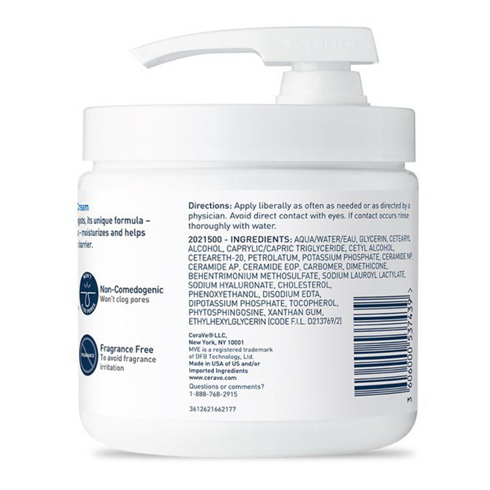 Cerave Moisturizing Cream Pump For Normal To Dry Skin 16 oz