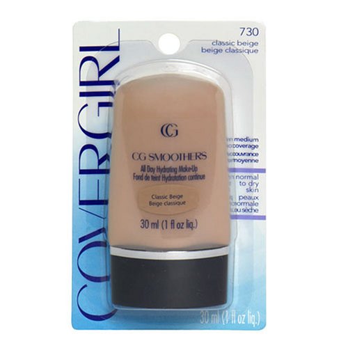 Cover Girl Smoothers All Day Hydrating Liquid Make-Up Foundation, Classic Beige #730 - 1 Oz