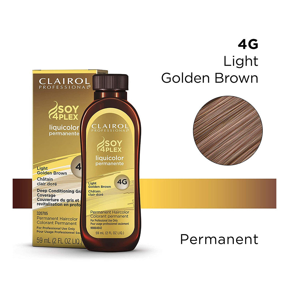 Clairol Professional 4G Light Golden Brown Liquicolor Permanent Hair Color, 2 Oz